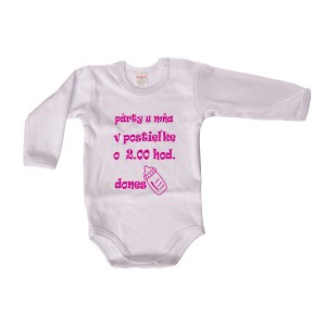 Body s nápisom Párty u mňa v postieľke